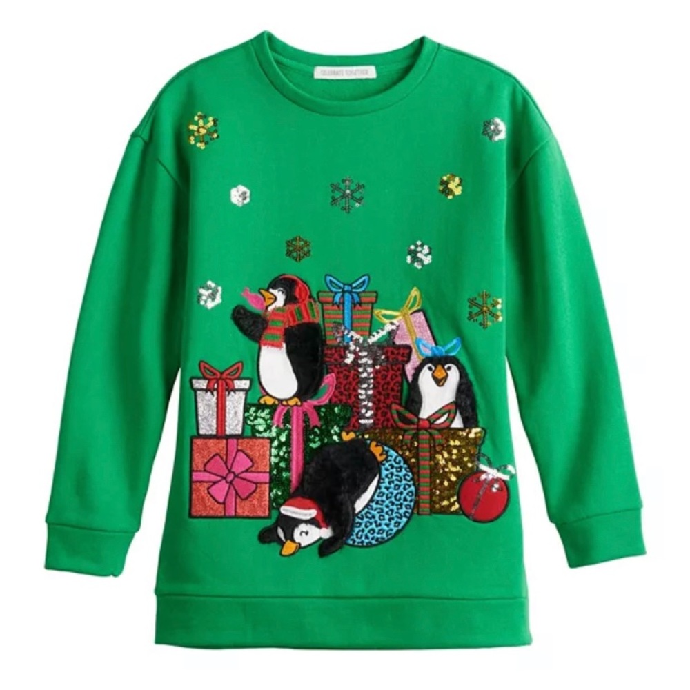 Celebrate Together Girls 14/16 Christmas Sweatshirt